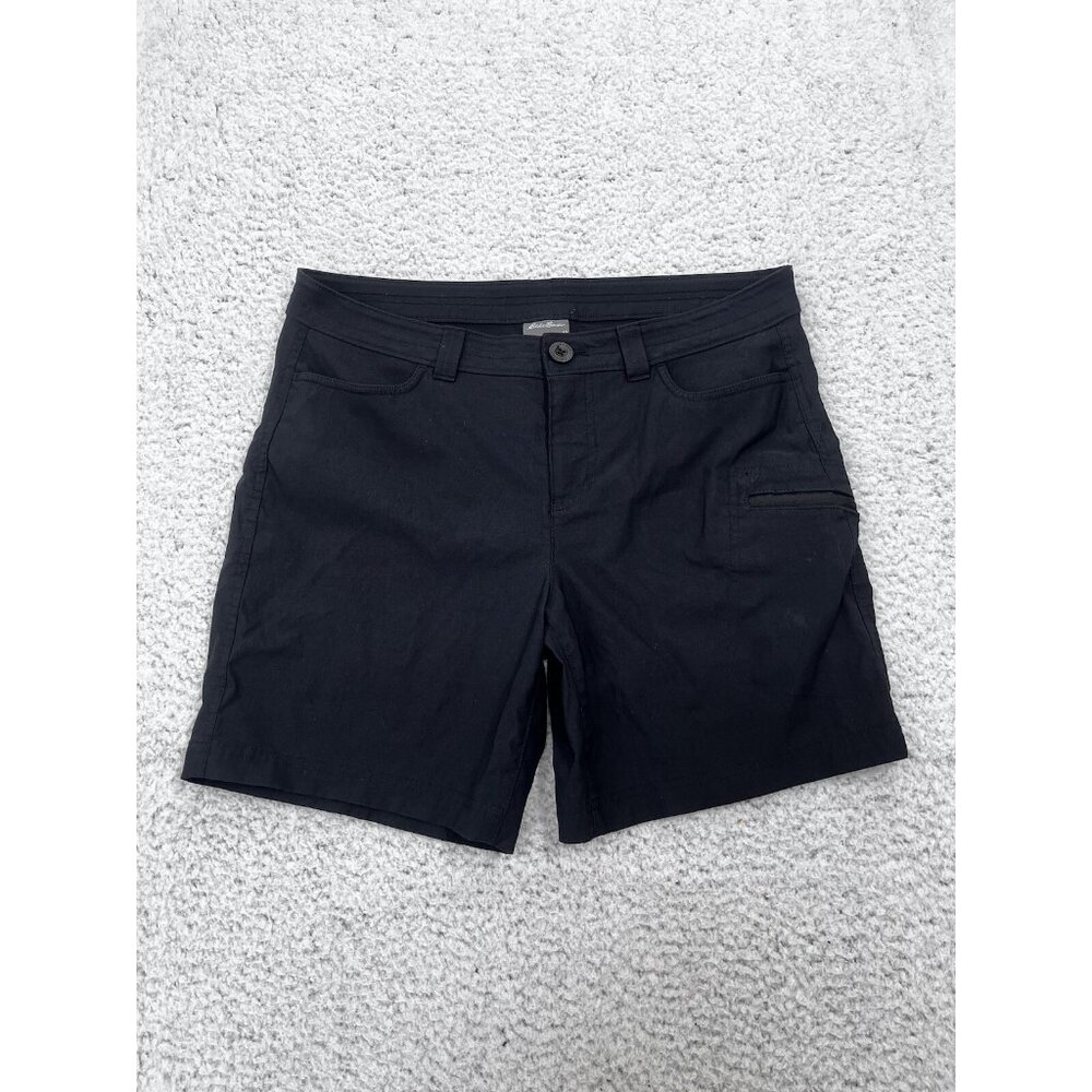 Women's Eddie Bauer Black Nylon Hiking Outdoor Shorts Size 12